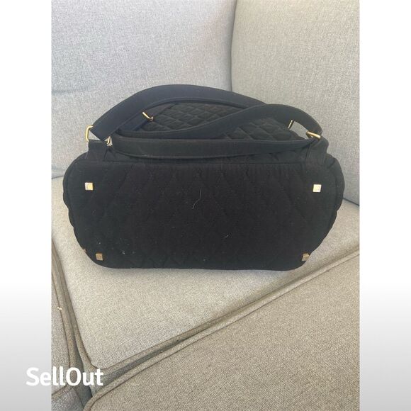 Vera Bradley Women's Quilted Black Backpack Medium Adjustable Straps - Picture 4 of 6